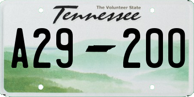 TN license plate A2920O