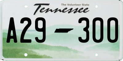 TN license plate A2930O