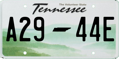 TN license plate A2944E