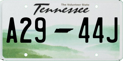 TN license plate A2944J