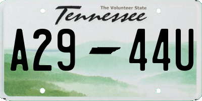 TN license plate A2944U