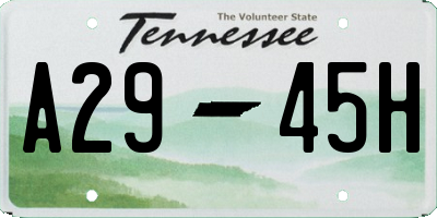TN license plate A2945H
