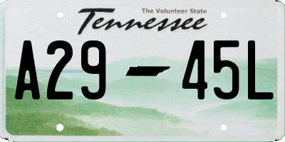 TN license plate A2945L