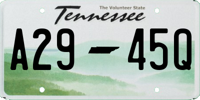 TN license plate A2945Q