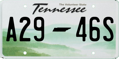 TN license plate A2946S