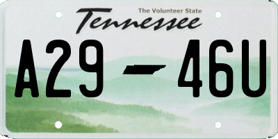 TN license plate A2946U