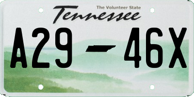 TN license plate A2946X