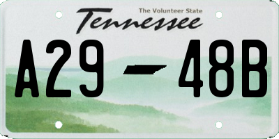 TN license plate A2948B