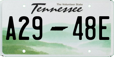 TN license plate A2948E