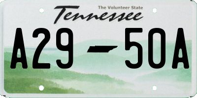 TN license plate A2950A