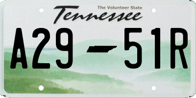 TN license plate A2951R