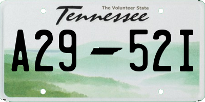TN license plate A2952I