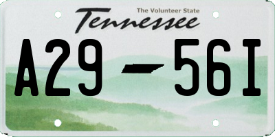TN license plate A2956I
