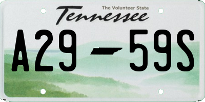 TN license plate A2959S