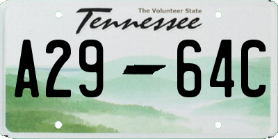 TN license plate A2964C