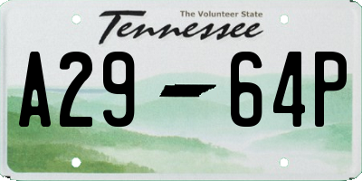 TN license plate A2964P