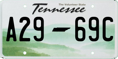 TN license plate A2969C