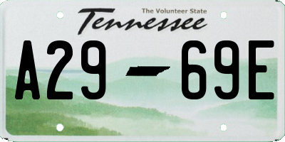 TN license plate A2969E