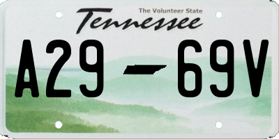 TN license plate A2969V