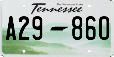 TN license plate A2986O
