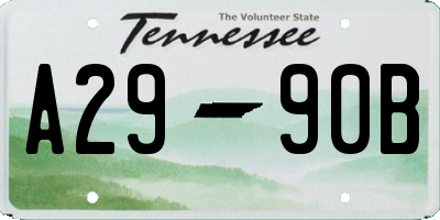 TN license plate A2990B
