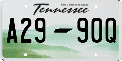 TN license plate A2990Q