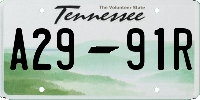 TN license plate A2991R