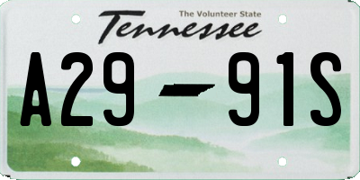 TN license plate A2991S