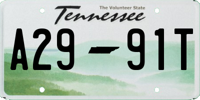 TN license plate A2991T