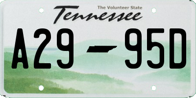 TN license plate A2995D