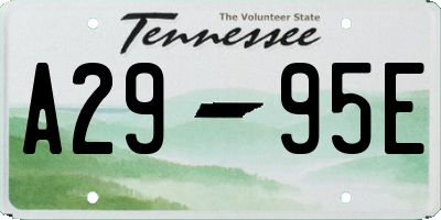 TN license plate A2995E