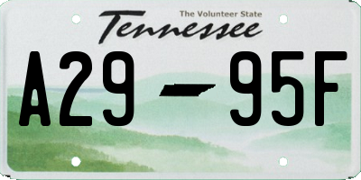 TN license plate A2995F