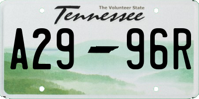 TN license plate A2996R