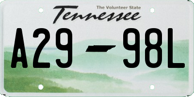 TN license plate A2998L