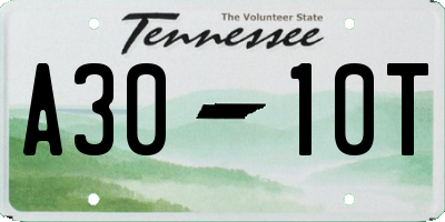 TN license plate A3010T