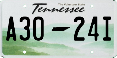TN license plate A3024I