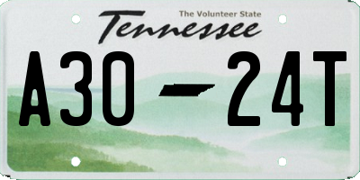 TN license plate A3024T