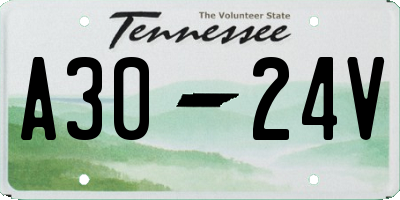 TN license plate A3024V