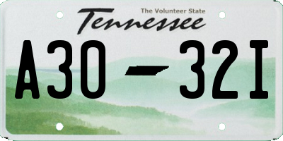 TN license plate A3032I