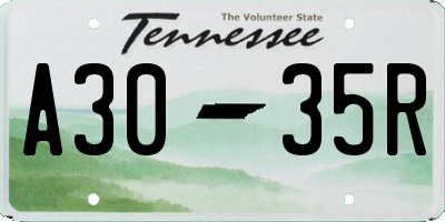 TN license plate A3035R