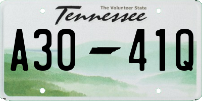 TN license plate A3041Q