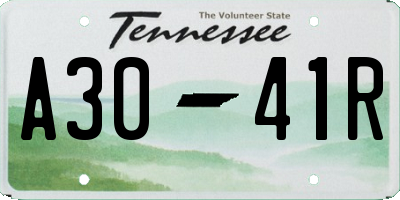 TN license plate A3041R