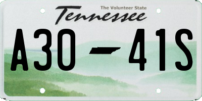 TN license plate A3041S