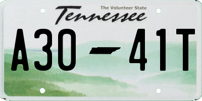 TN license plate A3041T