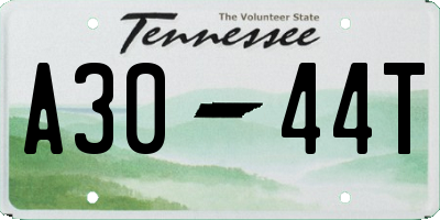 TN license plate A3044T