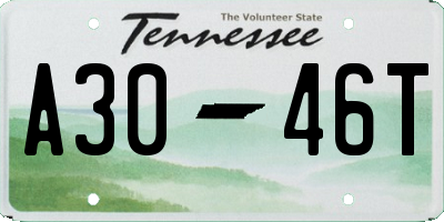 TN license plate A3046T