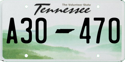 TN license plate A3047O
