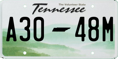 TN license plate A3048M