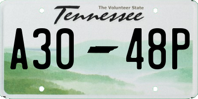 TN license plate A3048P