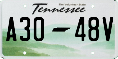 TN license plate A3048V